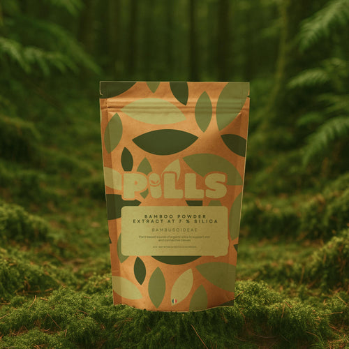 Bamboo • Powder extracted at 7% silica, non-encapsulated • Nails, hair, skin • 25g 50g 100g