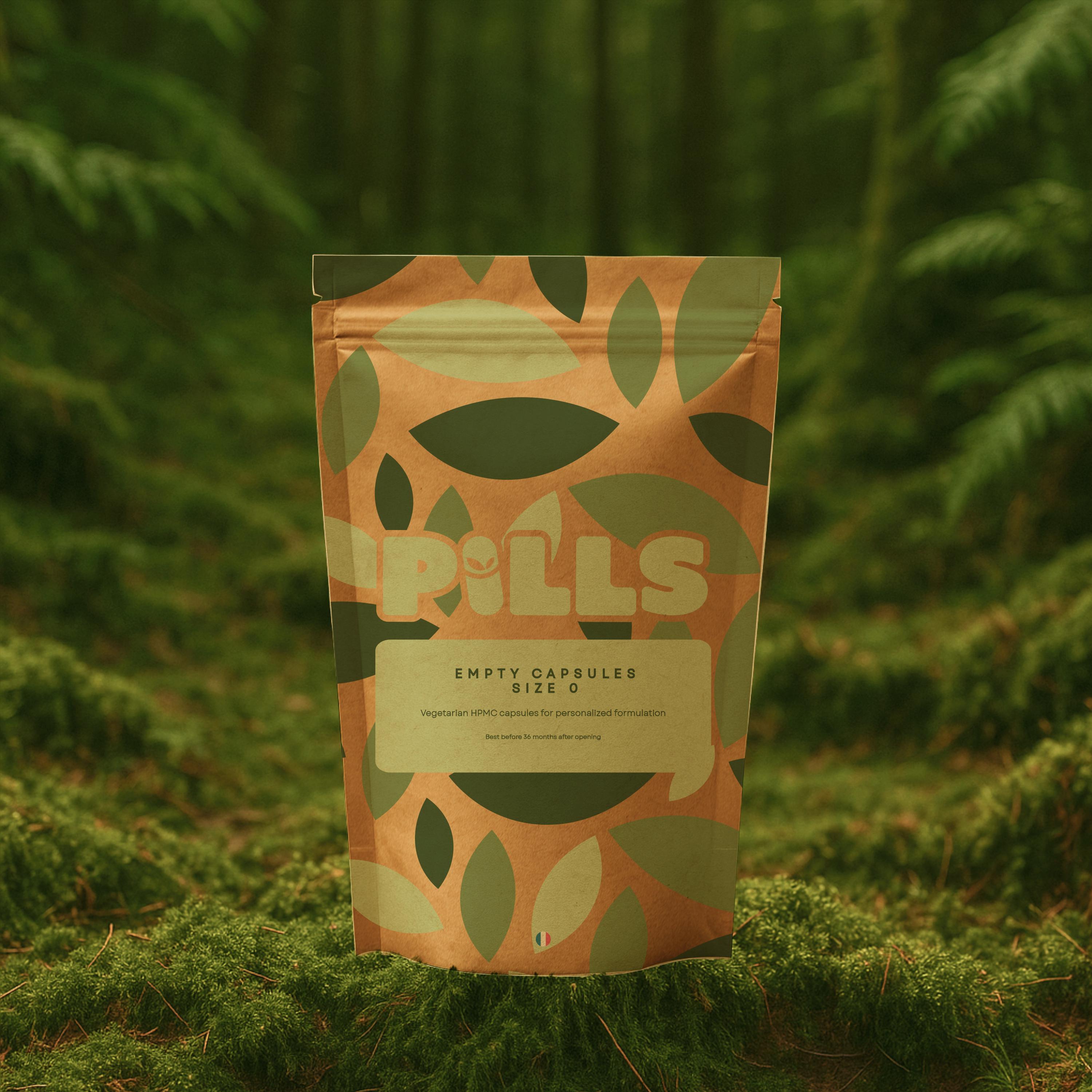 Size 0 Vegetarian Capsules • Empty capsules, unfilled • DIY, home formulation, compatible with raw powders • 50 100 150 200 units